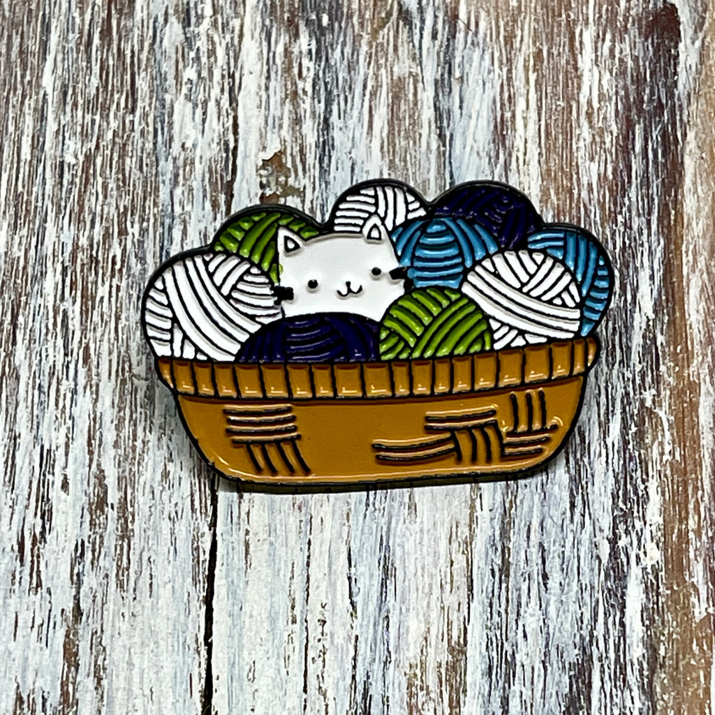 Yarn Cat Enamel Pin