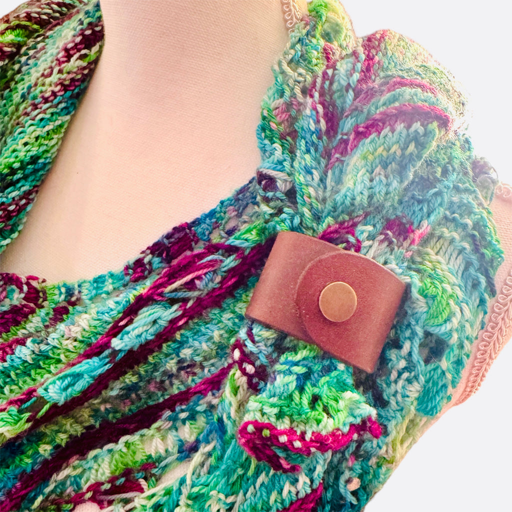 Handmade Leather Shawl Cuff - handmade to order