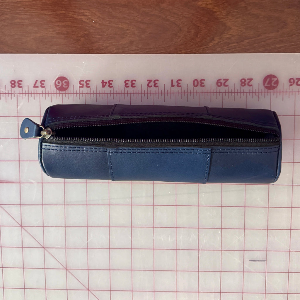 Leather Cylinder Notions Pouch