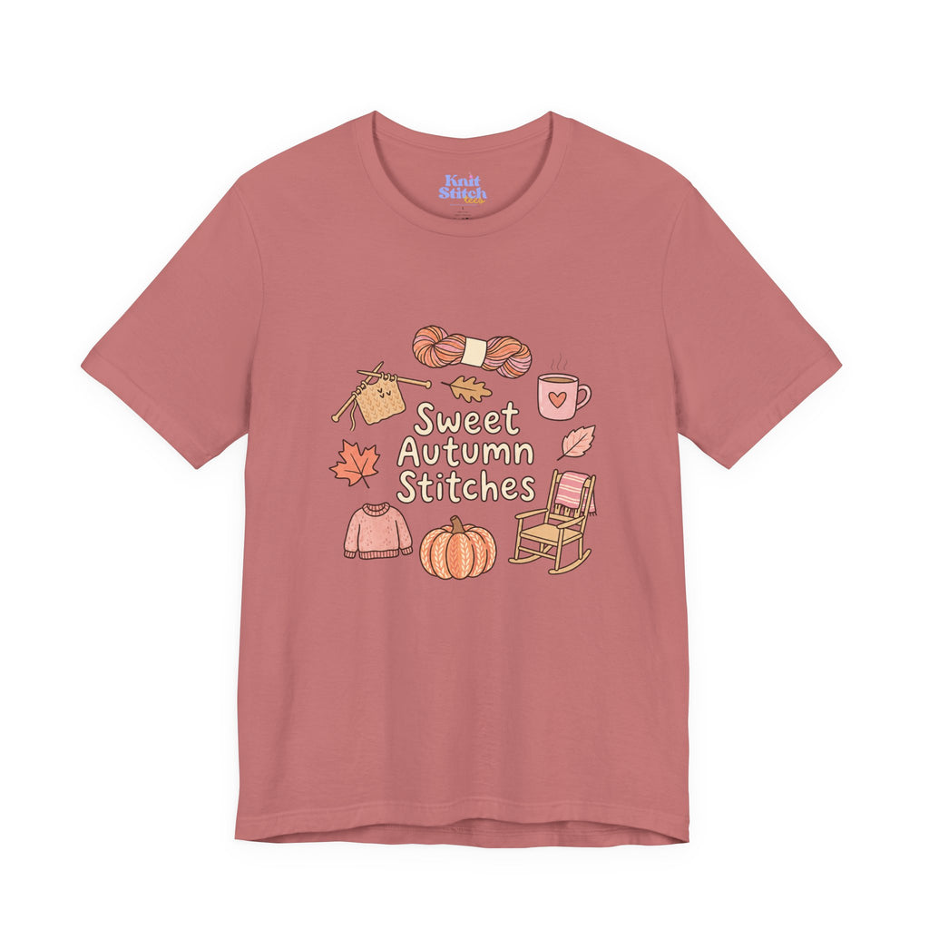 Sweet Autumn Stitches Short Sleeve Tee