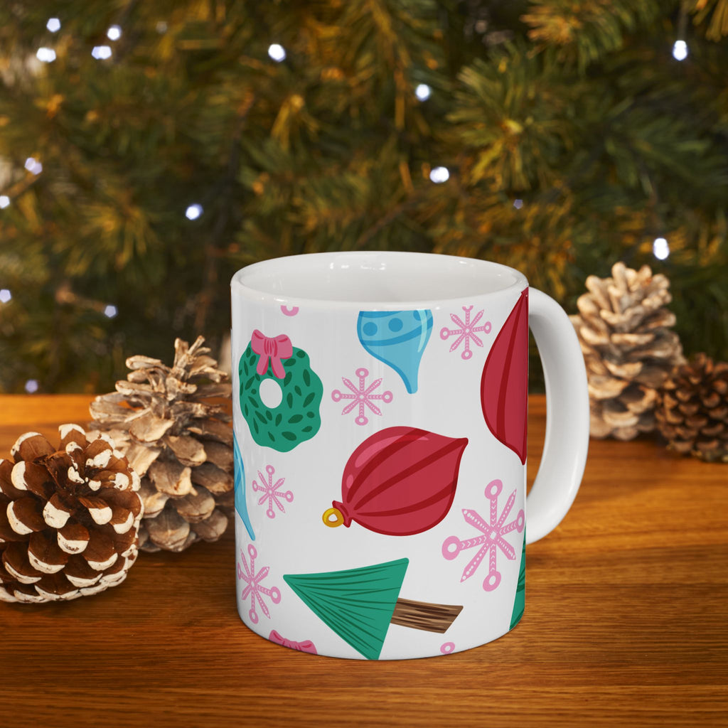 Christmas Cheer – Knitting-Needle Snowflakes Mug (11 oz)
