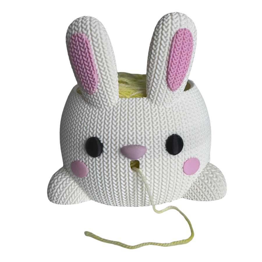 Marshmallow the Yarn Bunny — Yarn Bowl (3D Printed In-House