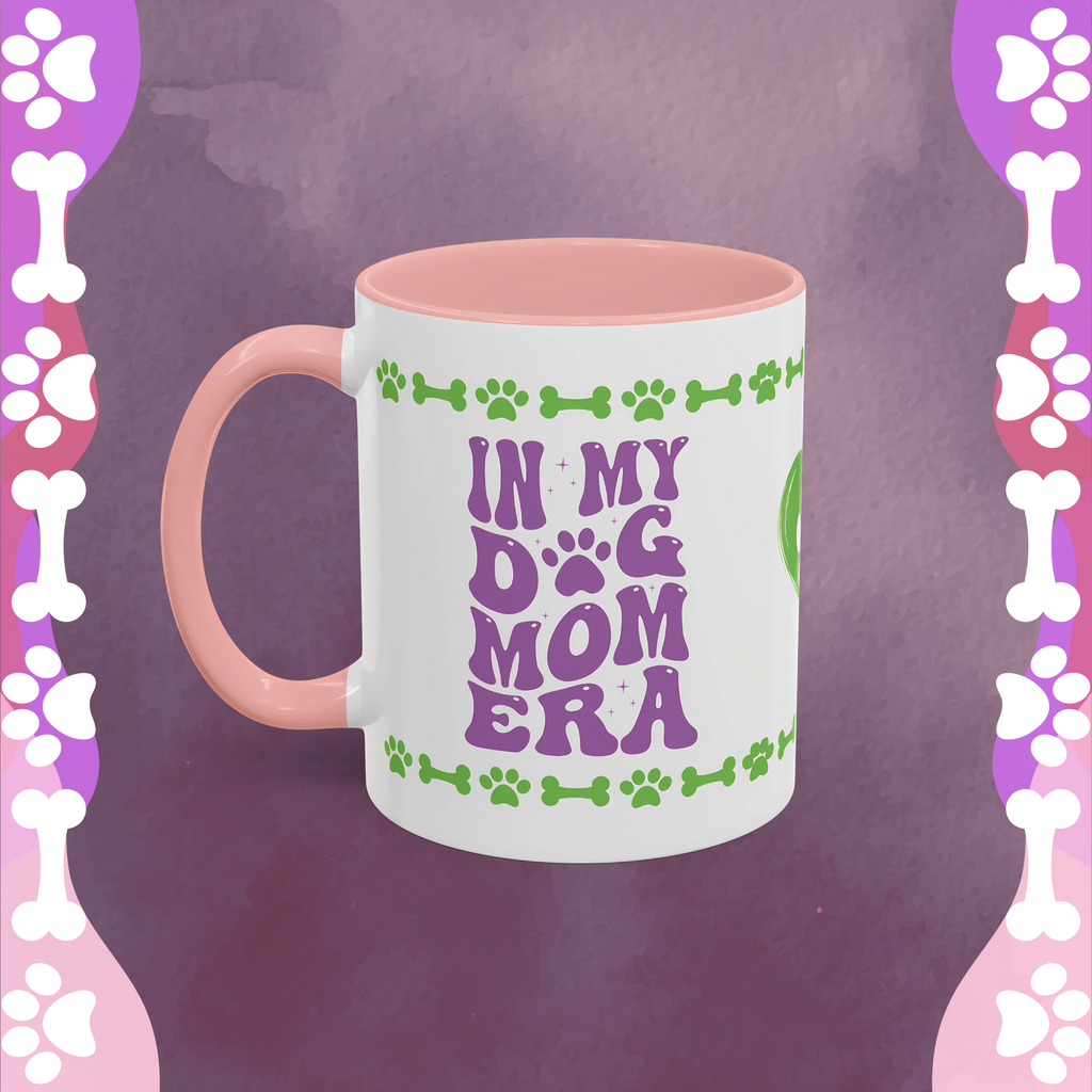 "In My Dog Mom Era"- Accent Coffee Mug for Pet Moms