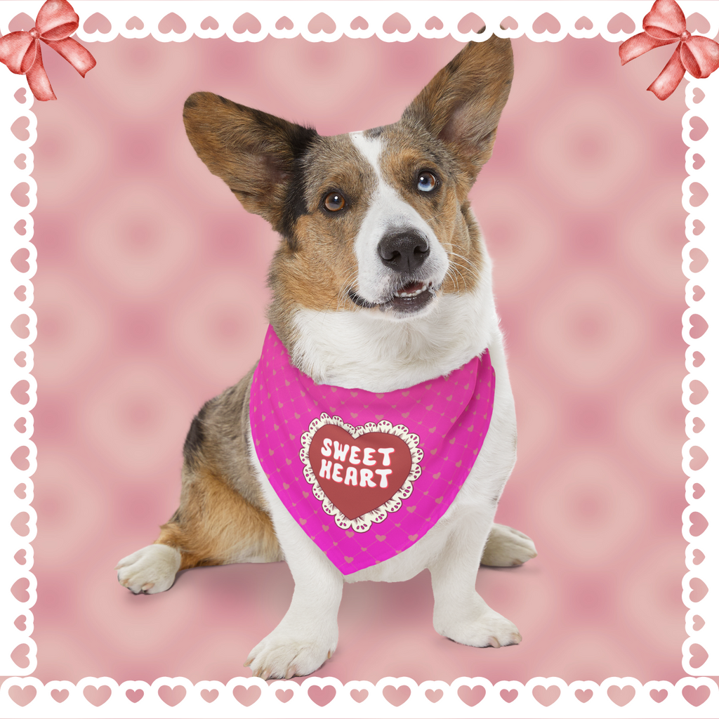 Sweet Heart Pet Bandana Collar - Valentine’s Day Dog Accessory