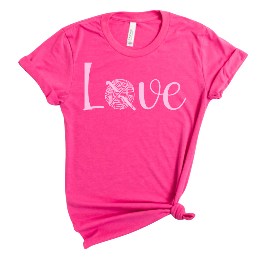 Crochet Love Tee - Perfect for Crafters and Fiber Artists