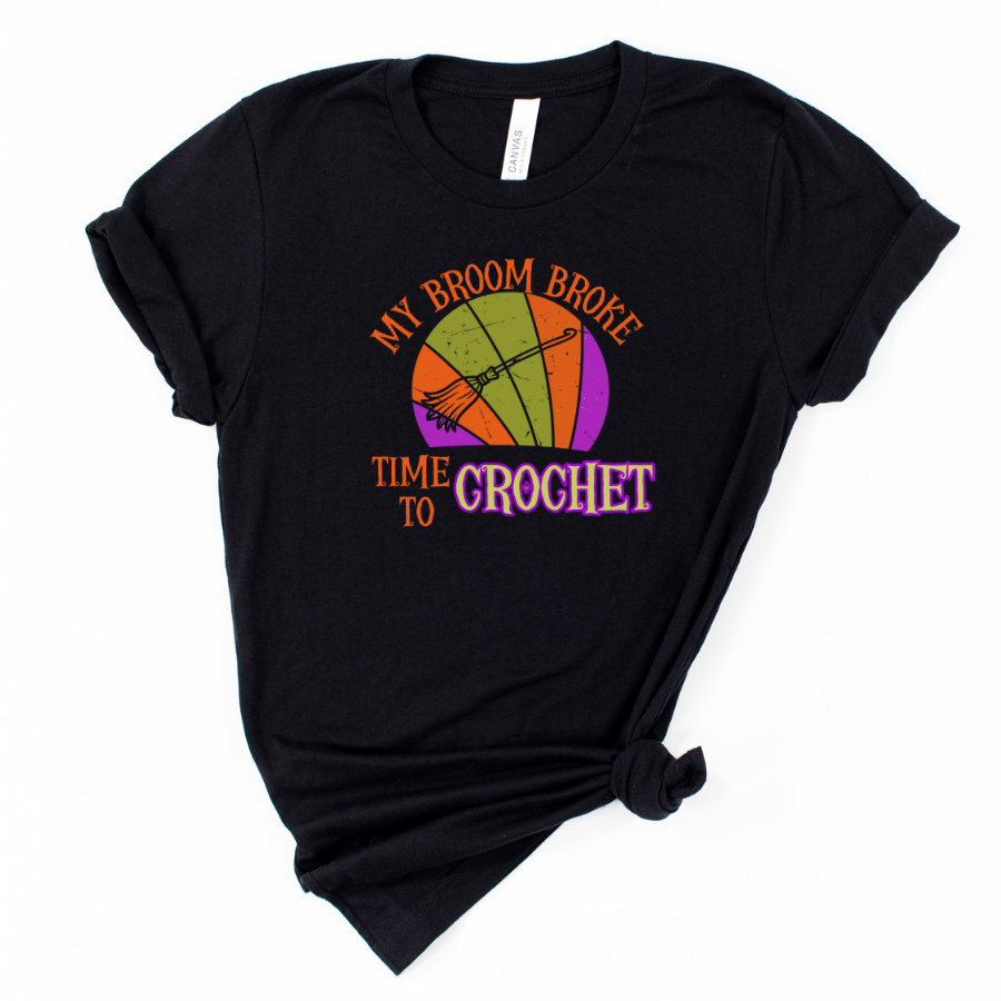 My Broom Broke Crocheters Tee