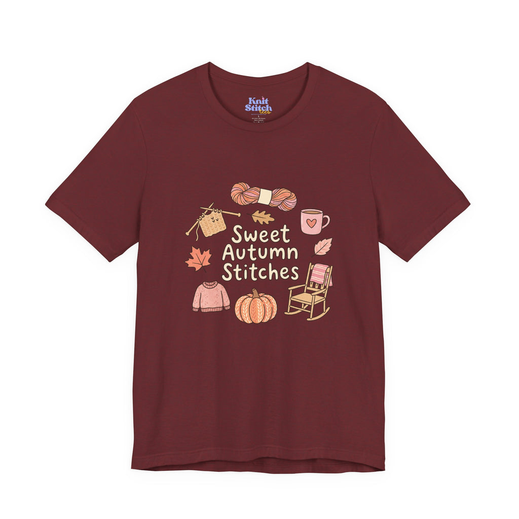 Sweet Autumn Stitches Short Sleeve Tee