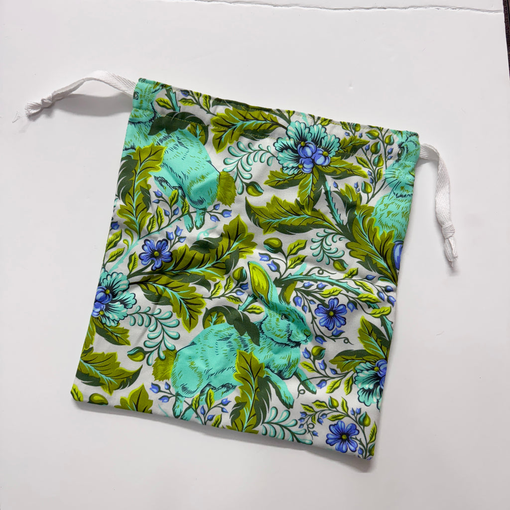 Drawstring Project Bag Tula Pink: Full Moon Forest II Starlight Hoppy Go Lucky