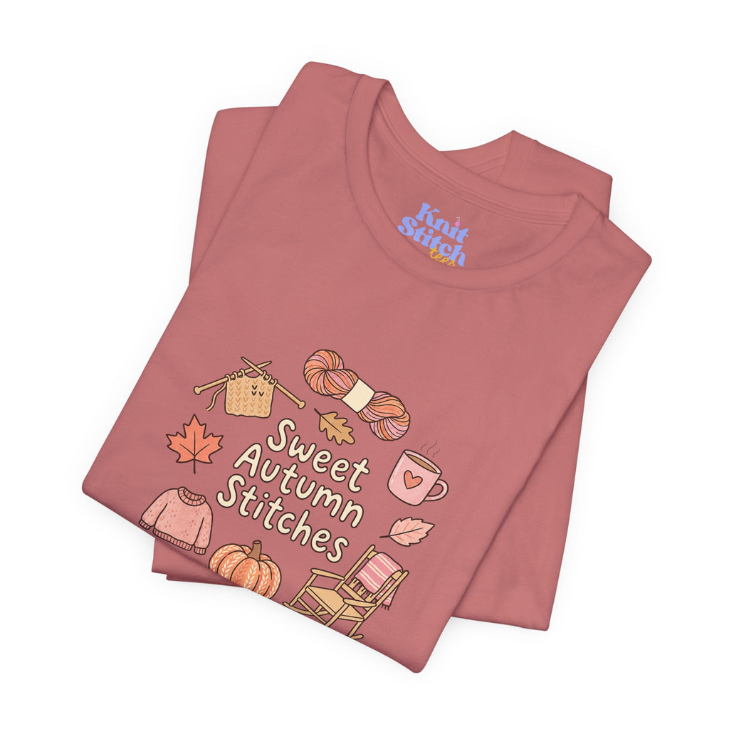 Sweet Autumn Stitches Short Sleeve Tee