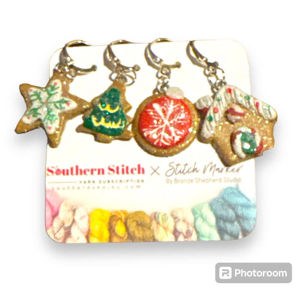 Christmas Handmade Polymer Clay Stitch Markers