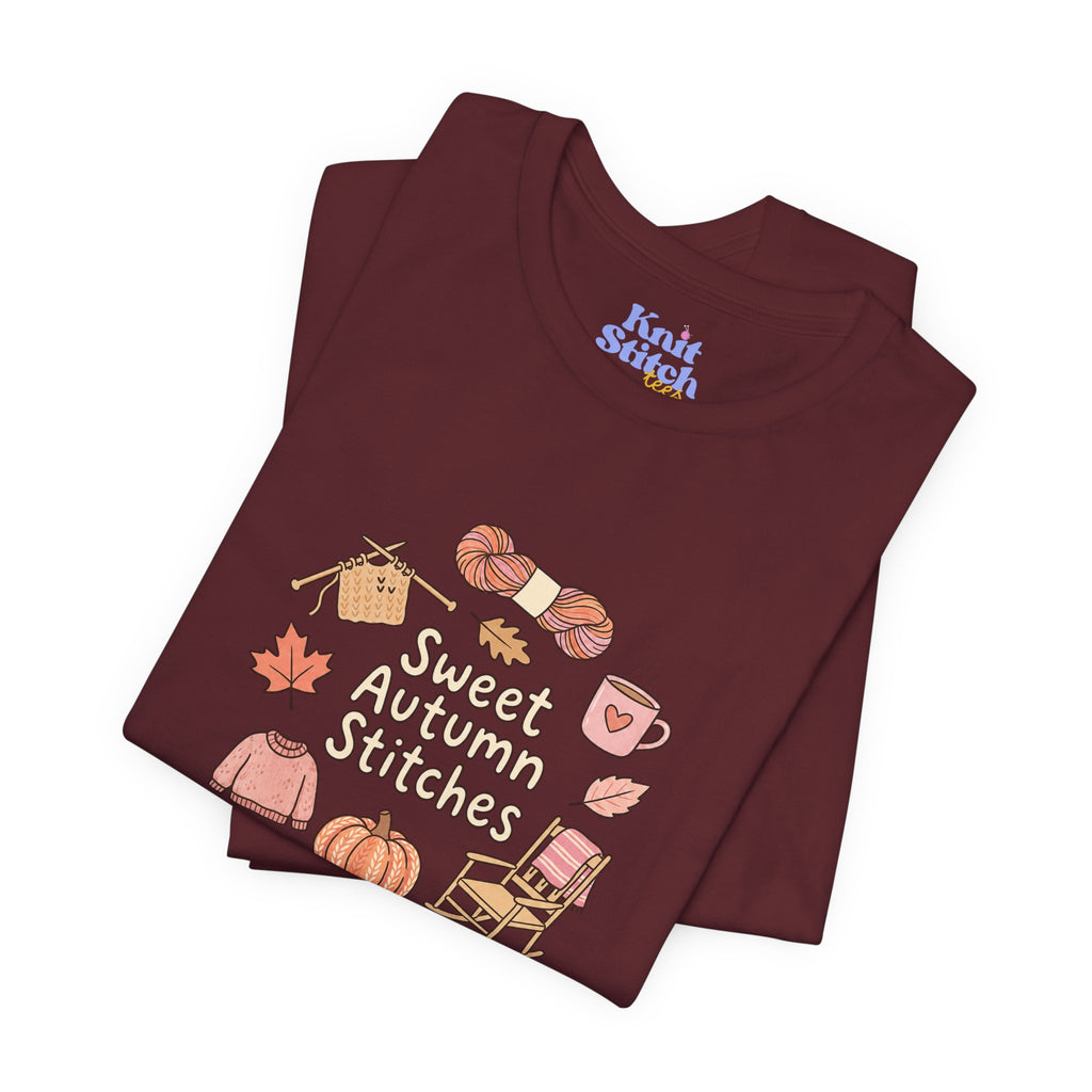 Sweet Autumn Stitches Short Sleeve Tee