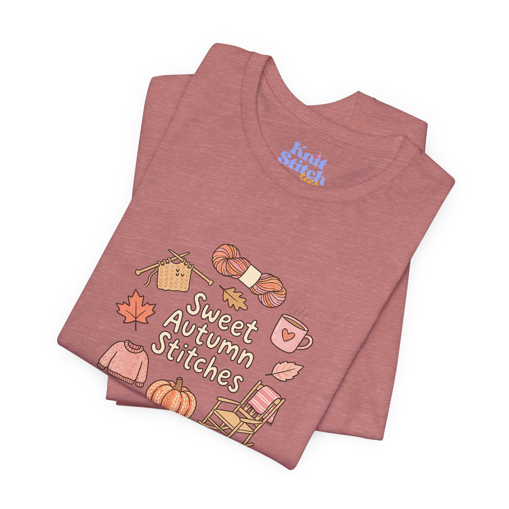Sweet Autumn Stitches Short Sleeve Tee