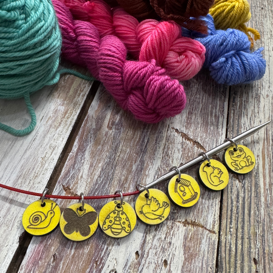 Spring Stitch Marker Set A Little Pop of Spring for Your Needles