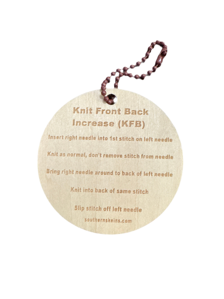 Knit Front Back (KFB) increase Bag Tag Tool