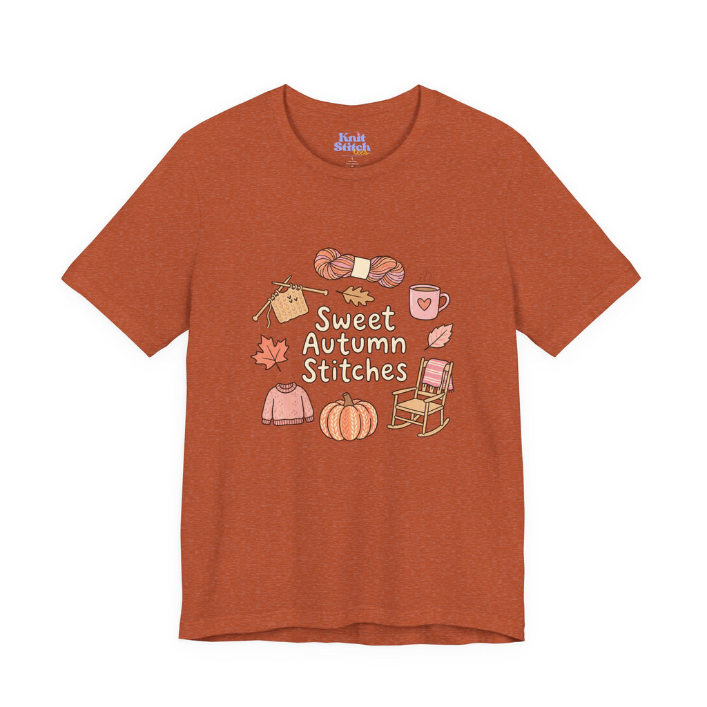 Sweet Autumn Stitches Short Sleeve Tee