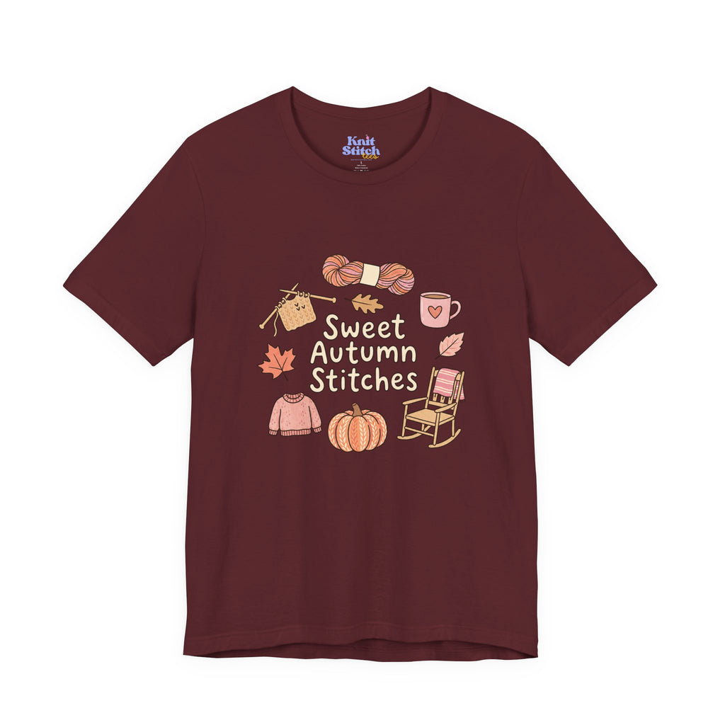 Sweet Autumn Stitches Short Sleeve Tee
