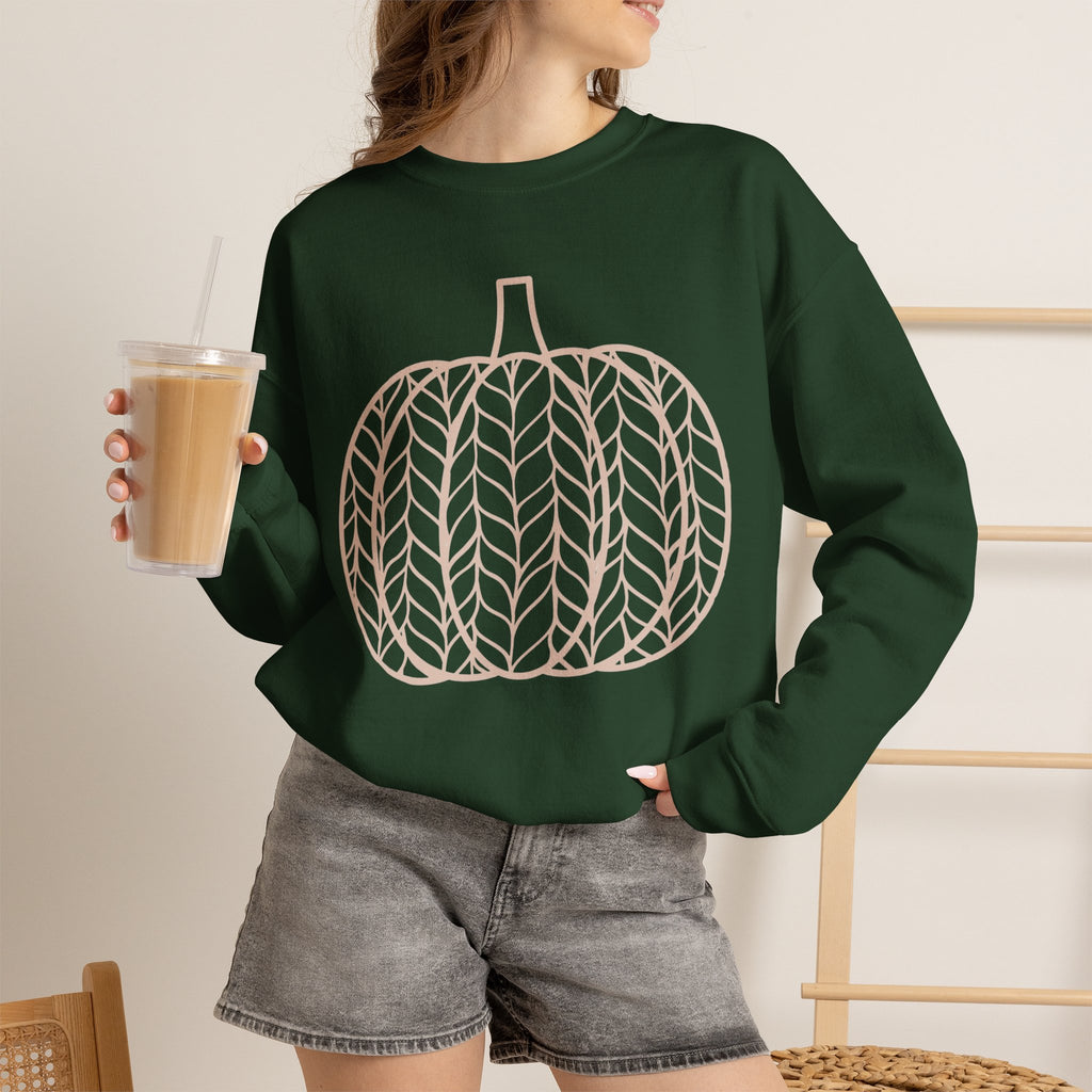 Pumpkin Design Crewneck Sweatshirt