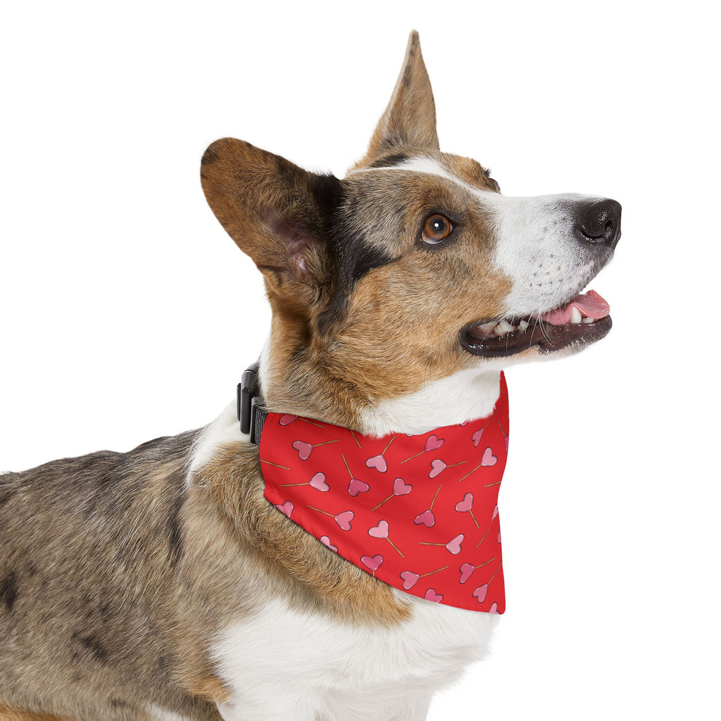 Valentine's Sweets Pet Bandana Collar - Stylish Dog Accessory for Special Occasions