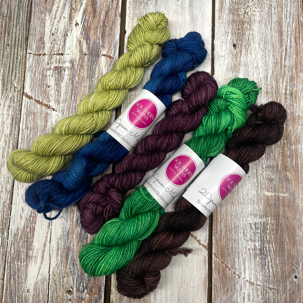 Sock Yarn Mini Skein Sets (5 minis per set) – Southern Skeins