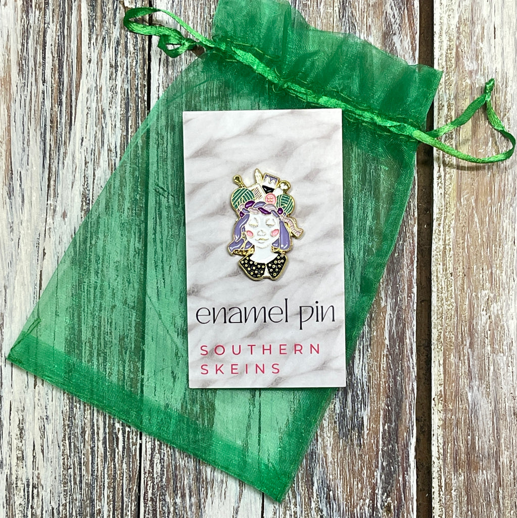 Crafty Girl Enamel Pin
