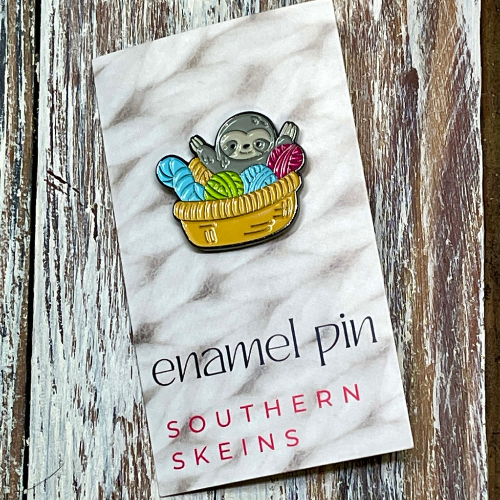 Yarn Sloth Enamel Pin