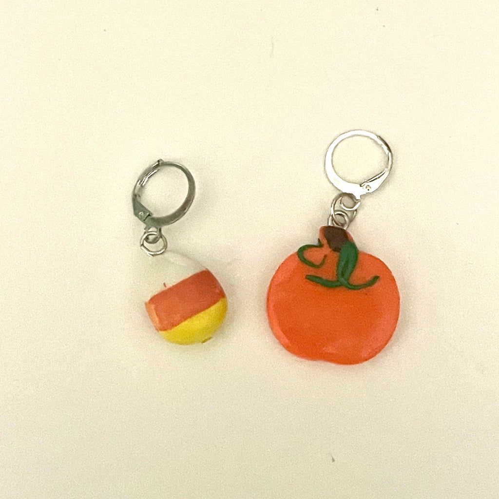 Candy Corn and Pumpkin Stitch Marker Set