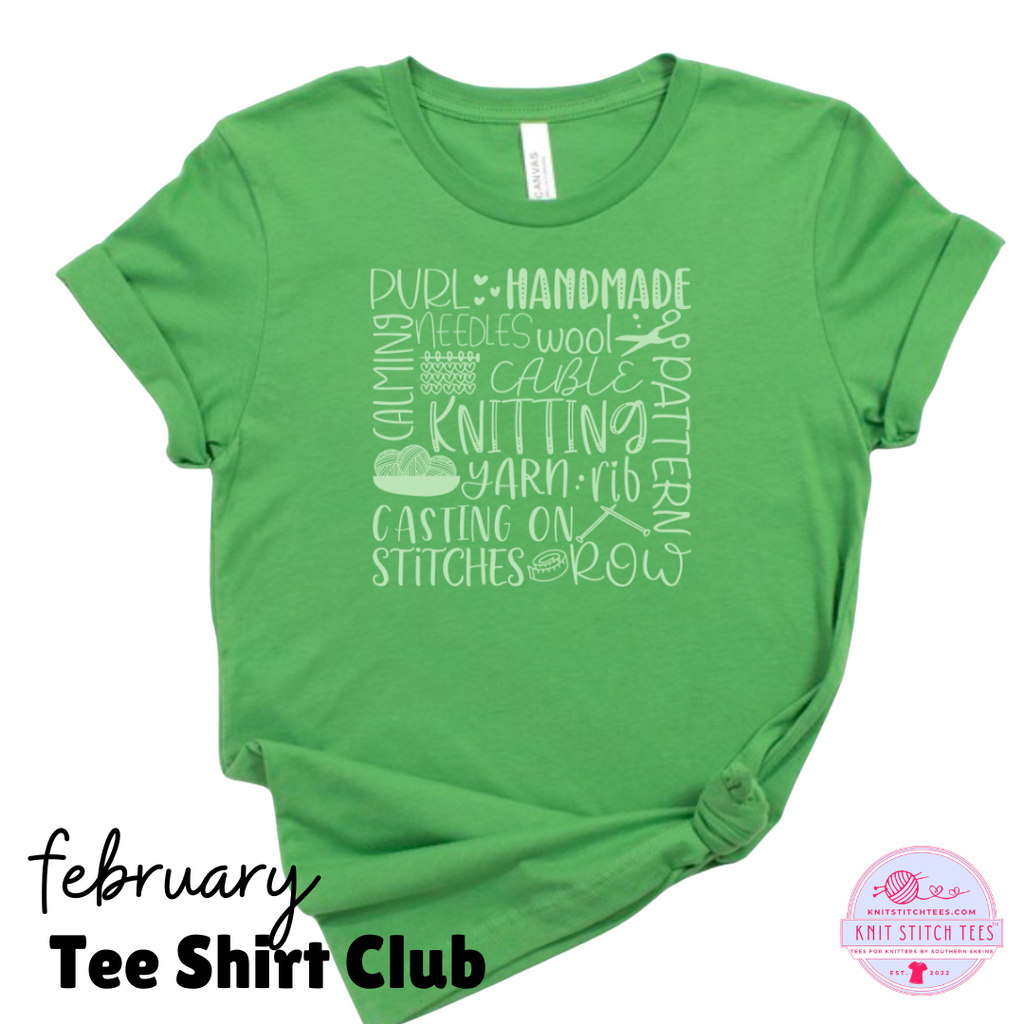 Knit Stitch Tees: A Monthly T-Shirt Club For Knitters - Preorders close Feb 15th