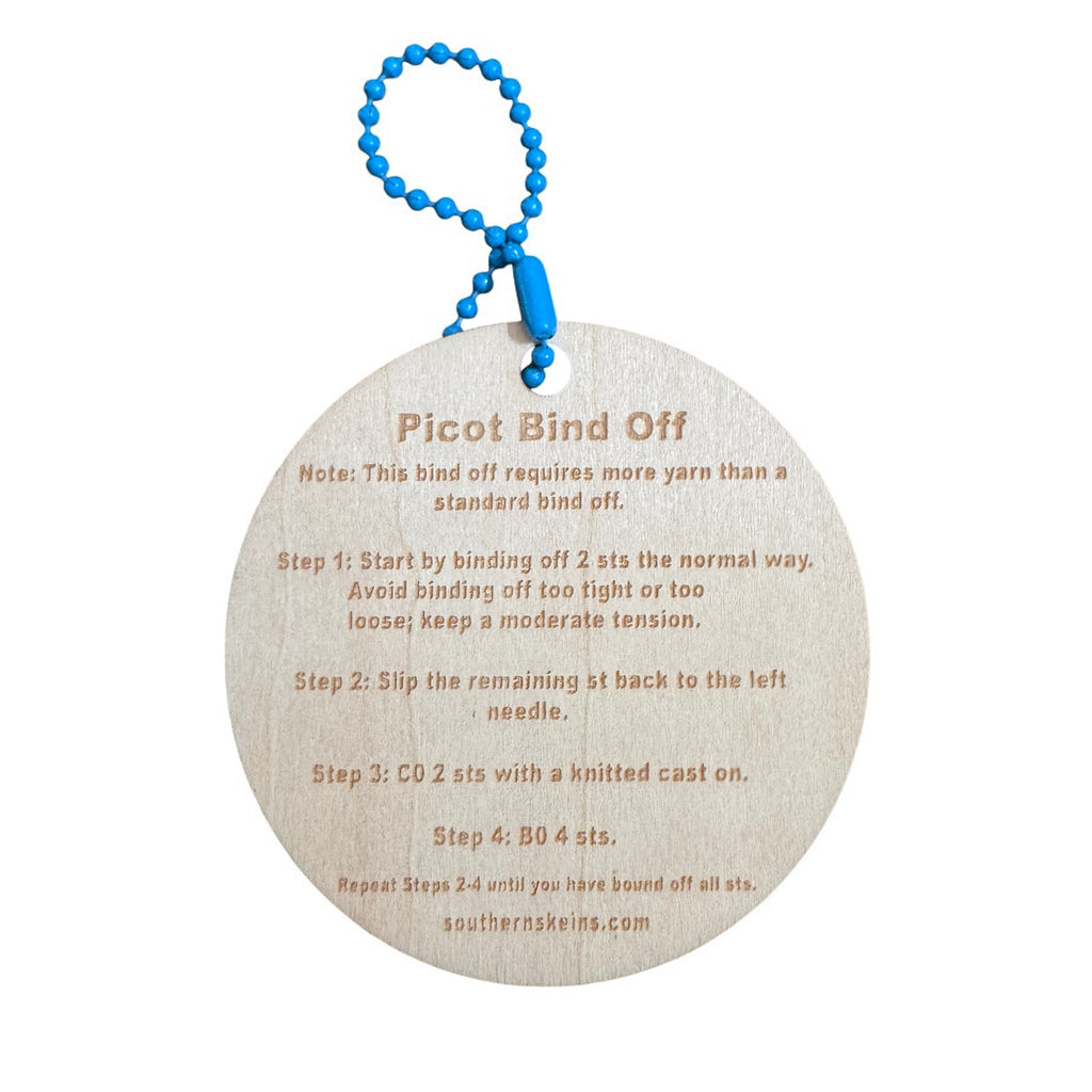 Picot Bind Off Bag Tag Tool