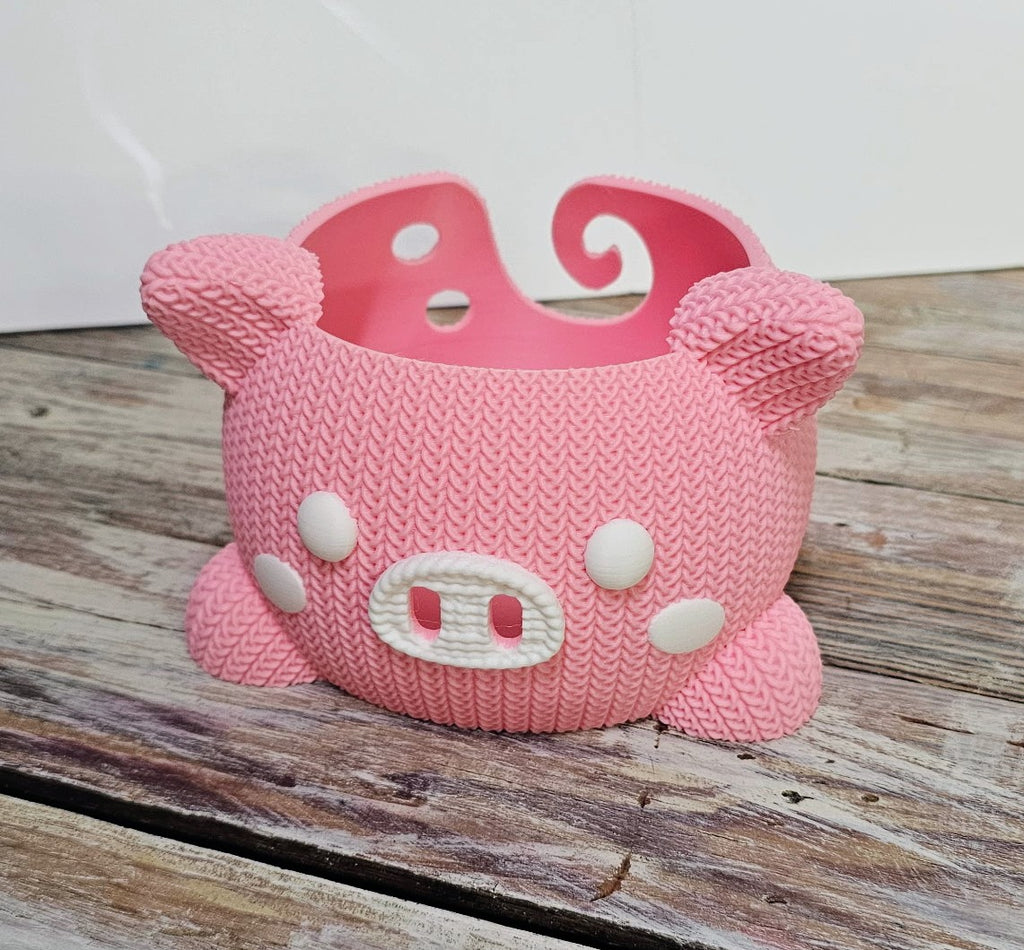 Purl the Pig 3D Printed Yarn Bowl