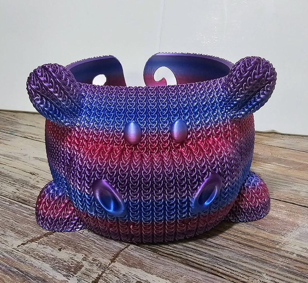 Hank the Hippo 3D Printed Yarn Bowl