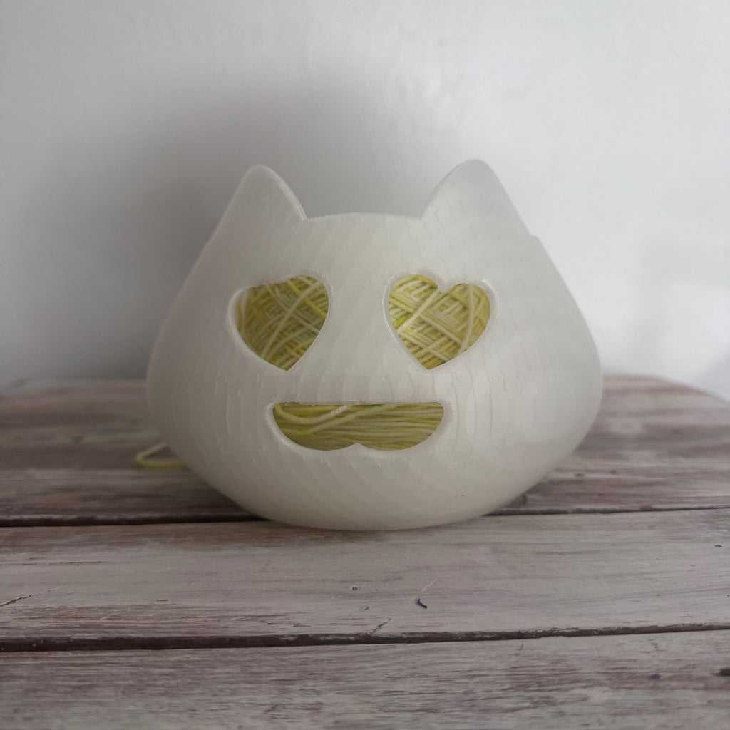 Cat Heart 3D Printed Yarn Bowl