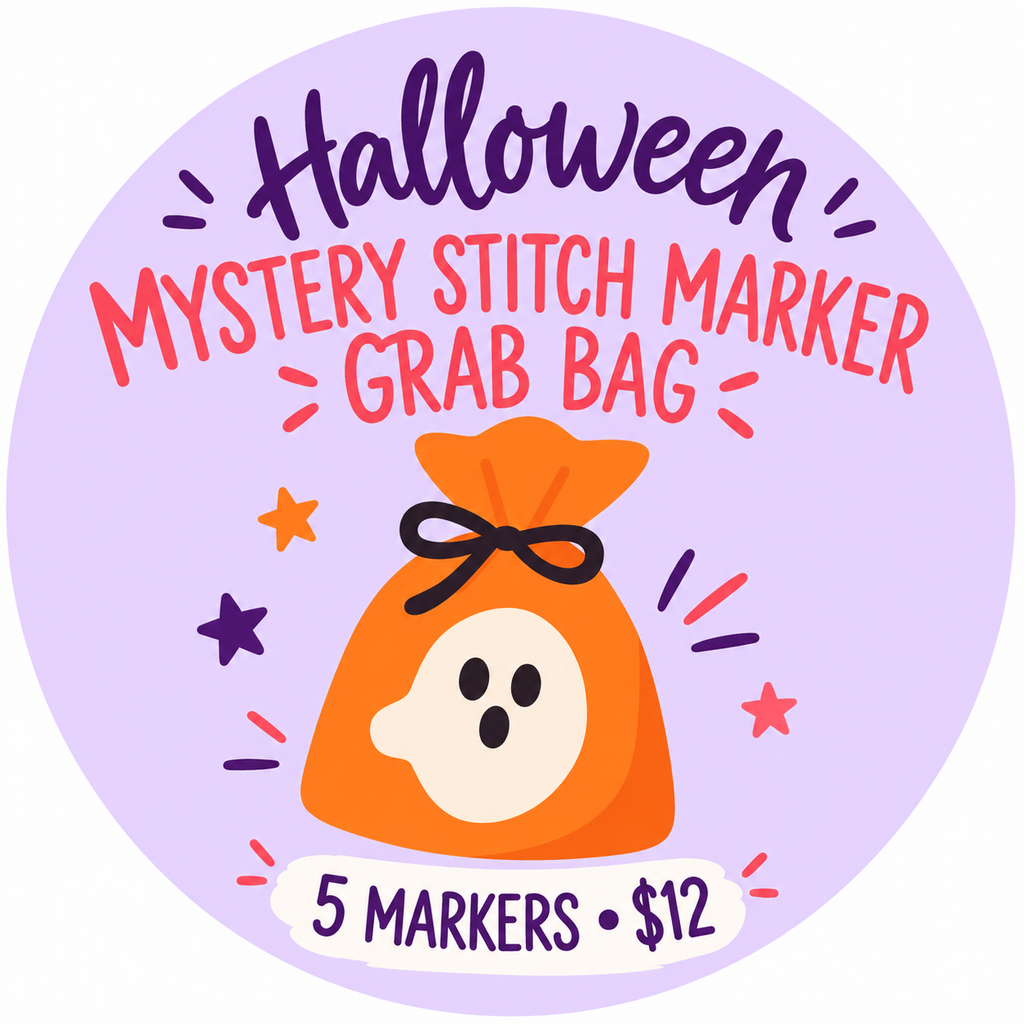 Halloween Mystery Stitch Marker Grab Bag - 5 markers for $12