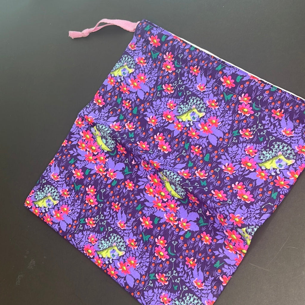 Tula Pink Fabric Hedgehog OOP Project Bag