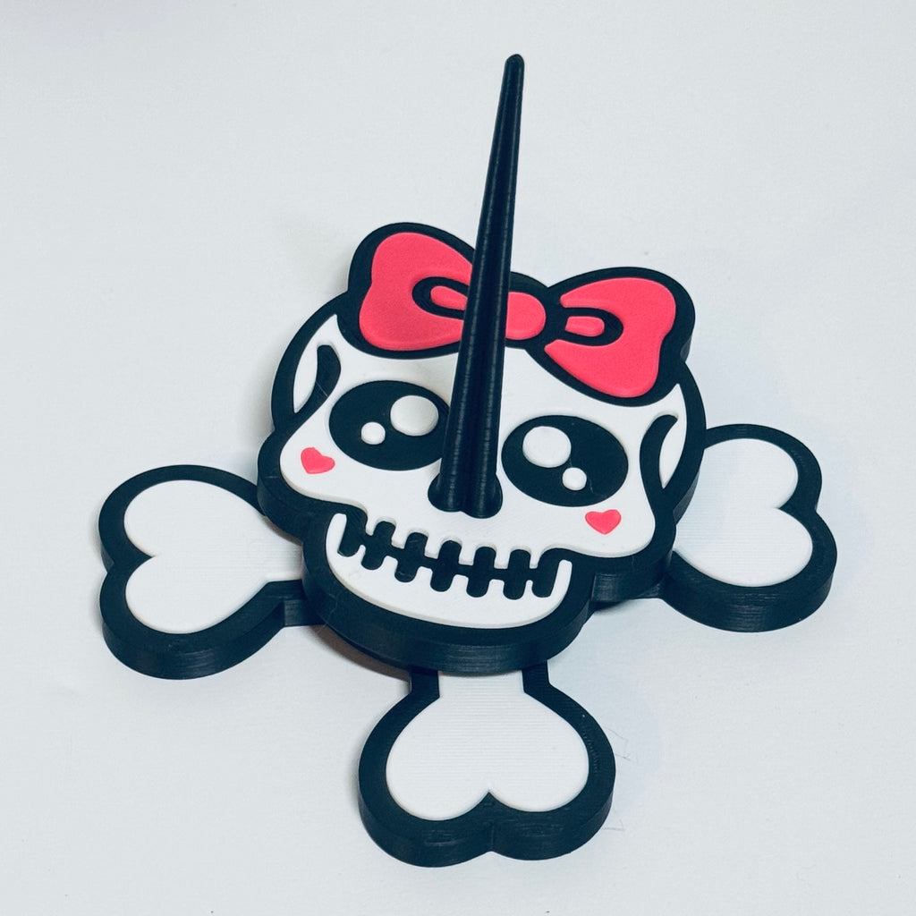 Sweet Bones Yarn Buddy 3D printed skull tabletop yarn holder