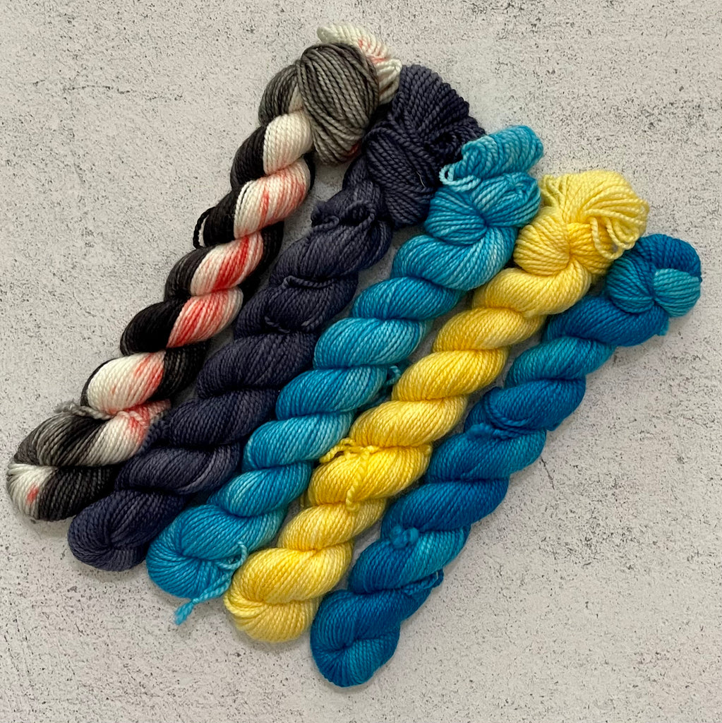 Sock Yarn Mini Skein Sets (5 minis per set)