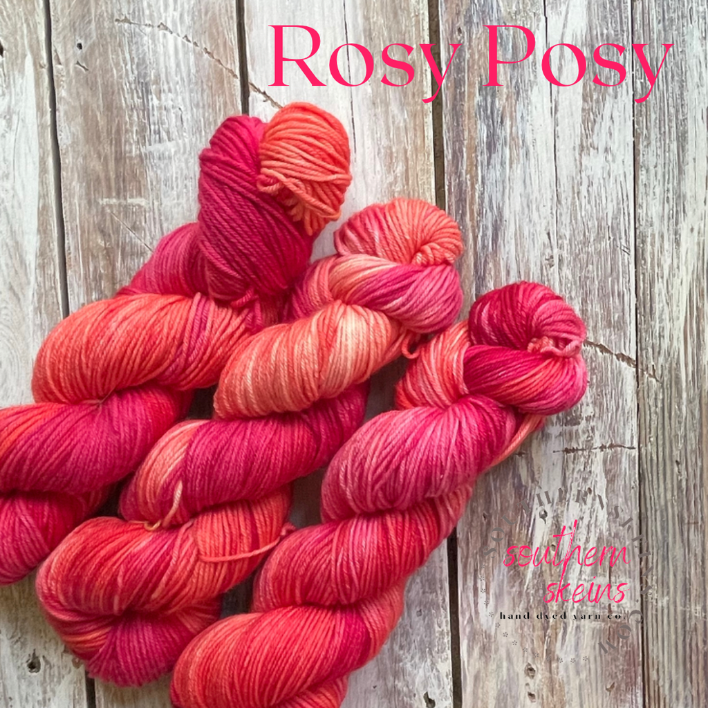 Rosy Posy Dyed to Order (DTO) Yarn